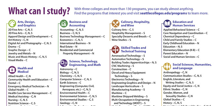 Areas of Study flyer