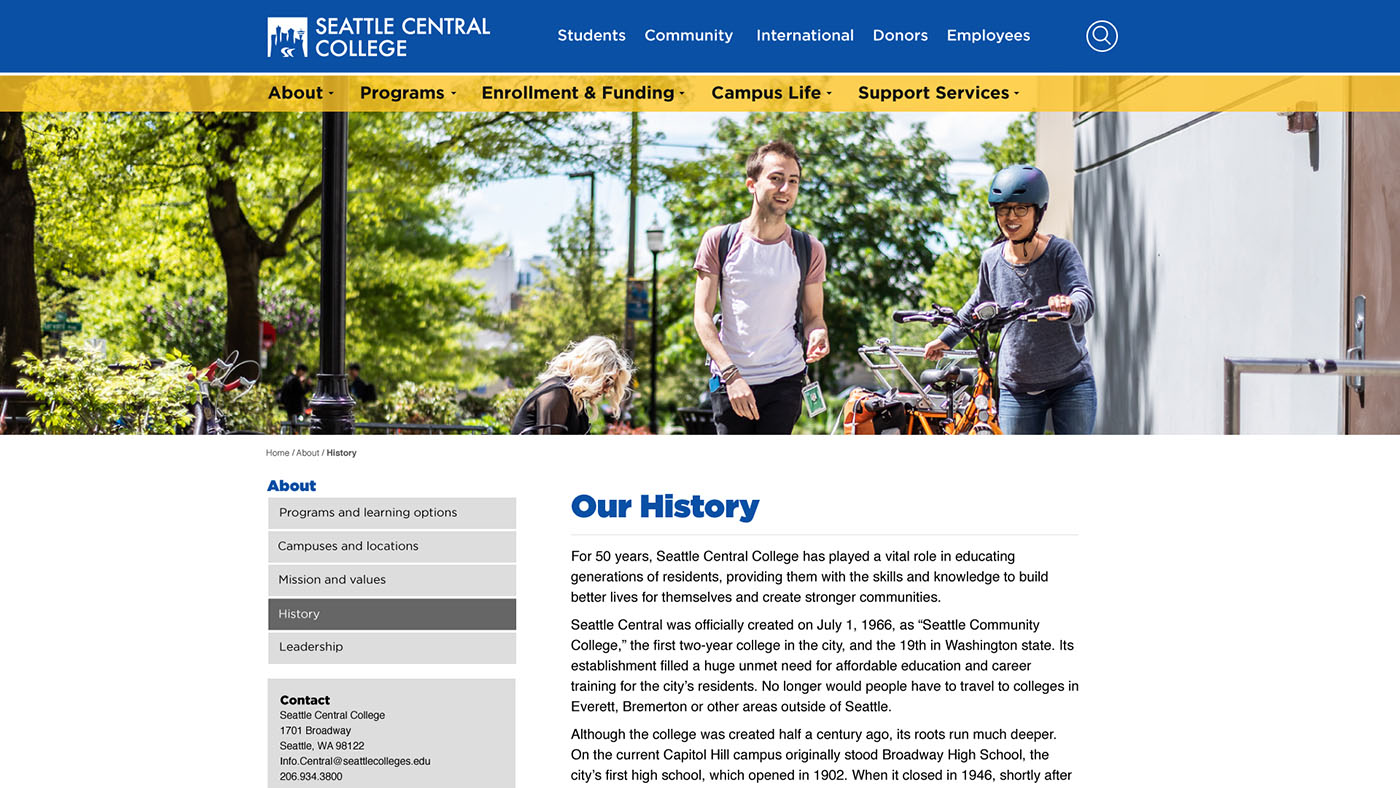 Seattle Central opacity design