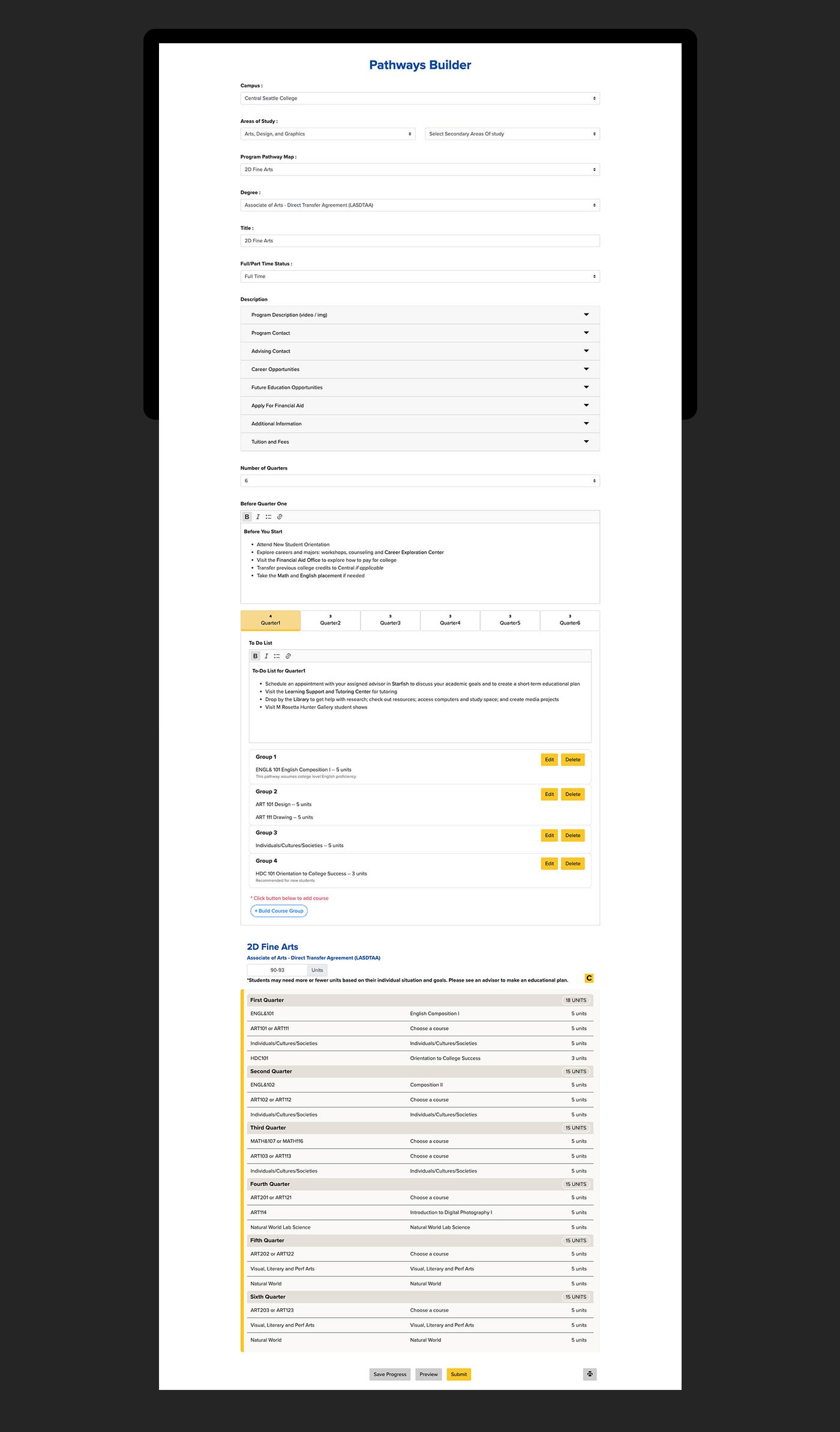 Pathways builder UI