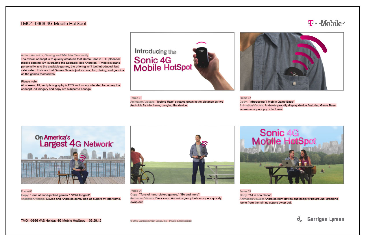 T-Mobile storyboard