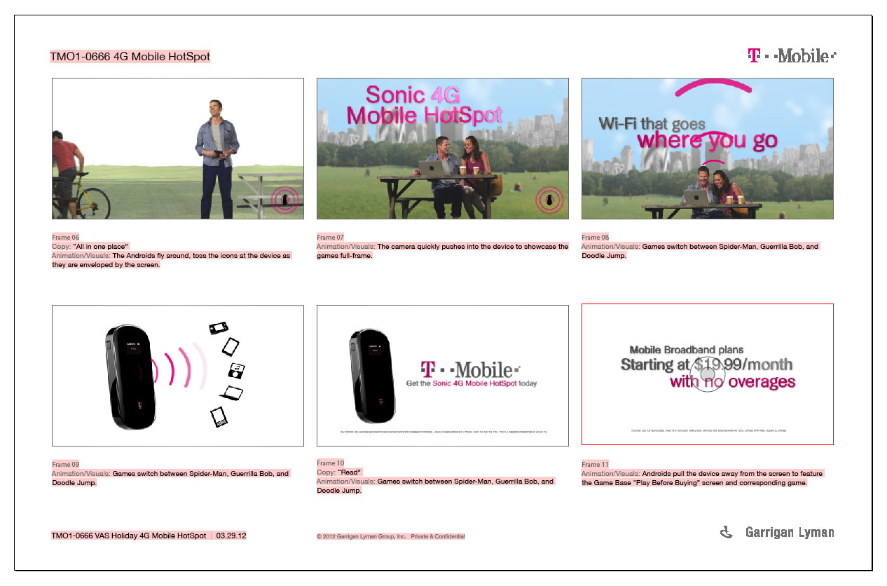 T-Mobile storyboard