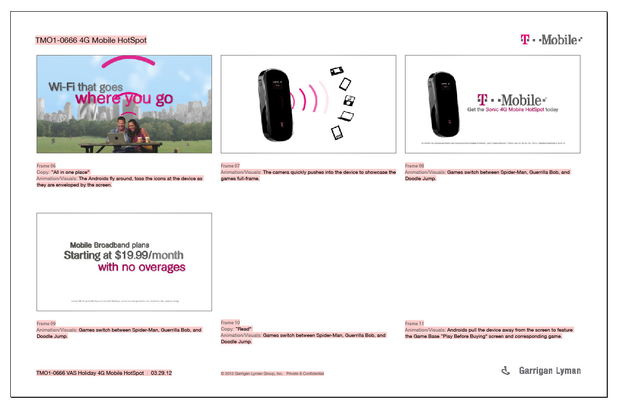 T-Mobile storyboard