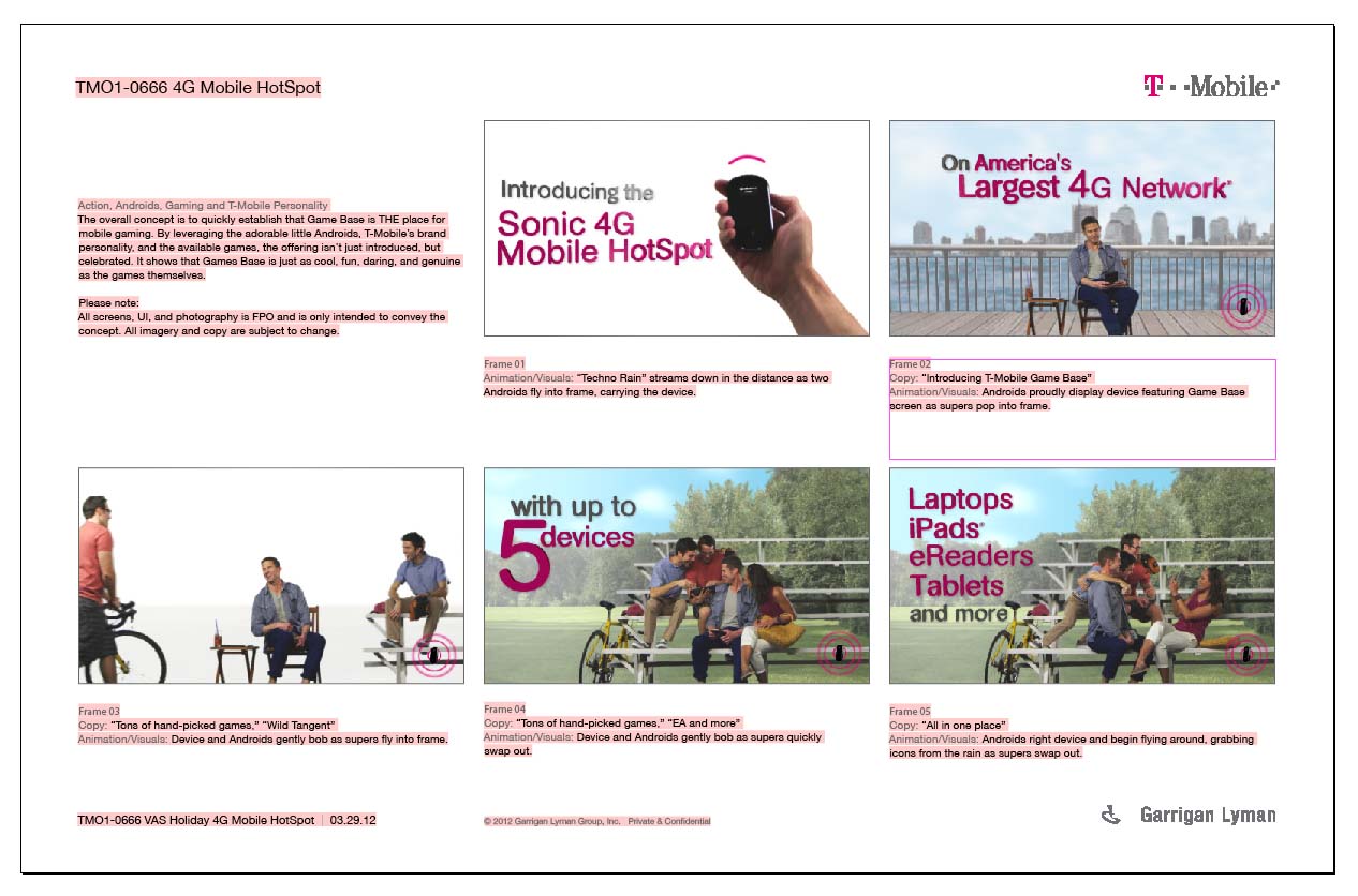 T-Mobile storyboard